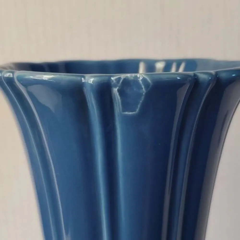 Fiestaware Fiesta Medium Flower Vase Holder Container CERAMIC Dish Lapis Blue
